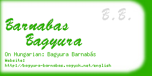 barnabas bagyura business card