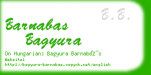 barnabas bagyura business card